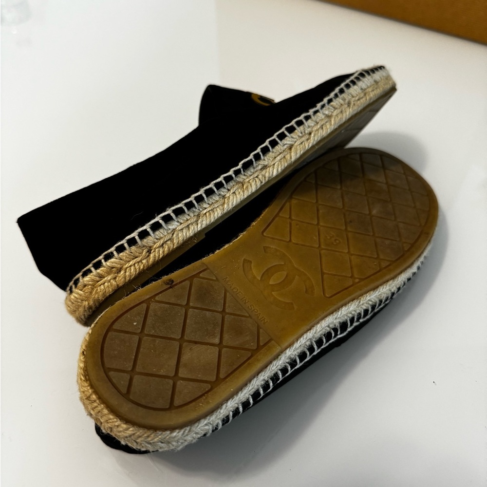 Black Velvet Chanel Espadrilles - Picture 2 of 3